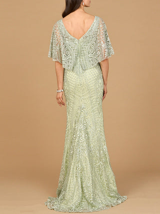Cape Sleeve Mermaid Gown | 29673 - Glamourous Grace