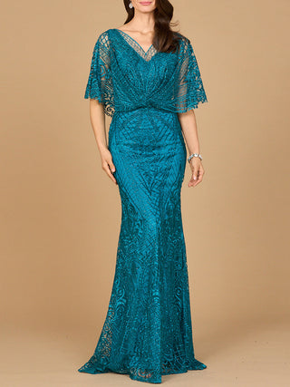 Cape Sleeve Mermaid Gown | 29673 - Glamourous Grace