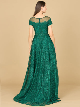 Sheer Off Shoulder Ball Gown | Lara 29765 - Glamourous Grace