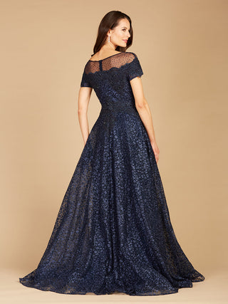 Sheer Off Shoulder Ball Gown | Lara 29765 - Glamourous Grace
