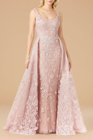 Overskirt Lace Fitted Gown - Glamourous Grace