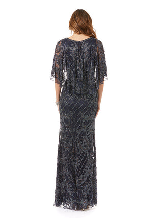 Angel Wing Beaded Gown - Glamourous Grace
