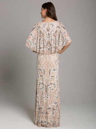Angel Wing Beaded Gown - Glamourous Grace