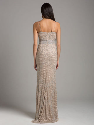 Body Con V-neck Beaded Dress | Lara 29904 - Glamourous Grace