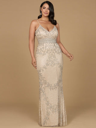 Body Con V-neck Beaded Dress | Lara 29904 - Glamourous Grace