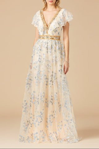 Lara 29966 - Lace, V-Neck Dress - Glamourous Grace