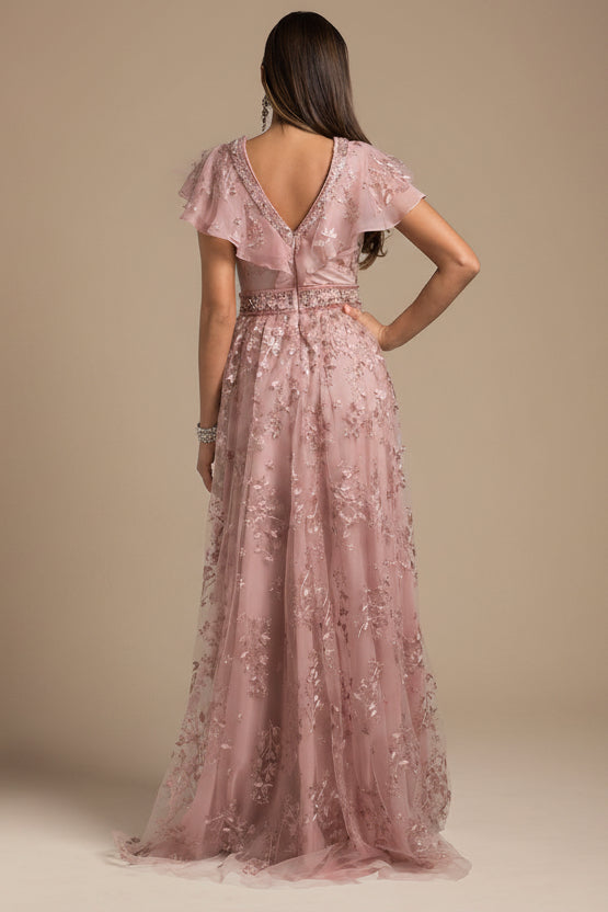 Lara 29966 - Lace, V-Neck Dress - Glamourous Grace
