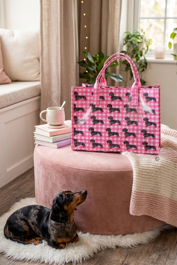 SC - ETA 8/24-9/7 The Chloe Pink Gingham Vinyl Tote Bag - Glamourous Grace
