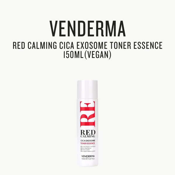 [VENDERMA] Red Calming Cica Exosome Toner Essence 150ml(Vegan) - Glamourous Grace