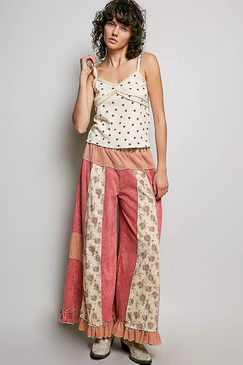 POL Star Printed Lightweight Ribbed Knit Cami - Glamourous Grace
