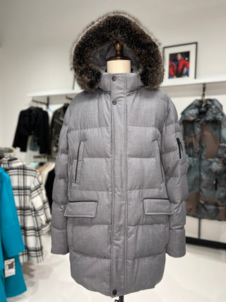 Men's Genuine Fur Trim Sorona® Fill Coat
