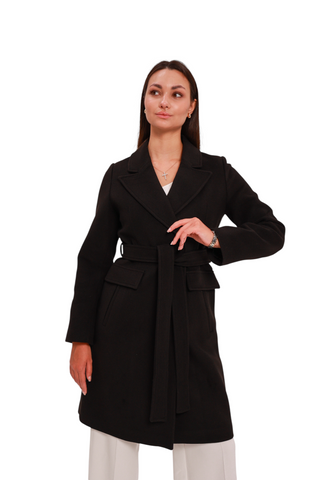 Lafayette Cashmere Blend Overcoat in Black