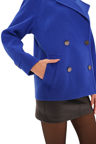 Sorrento Cashmere Blend Coat in Royal Blue