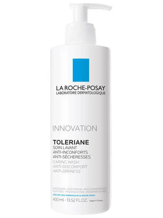 La Roche Posay Toleriane Caring Wash Cleansing Gel for Sensitive Skin - 400ml, Niacinamide & Ceramide Enriched - Glamourous Grace