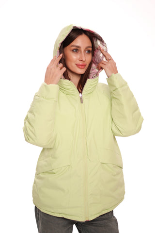 Reversible Demi-Season Jacket in Iris/Lemongrass