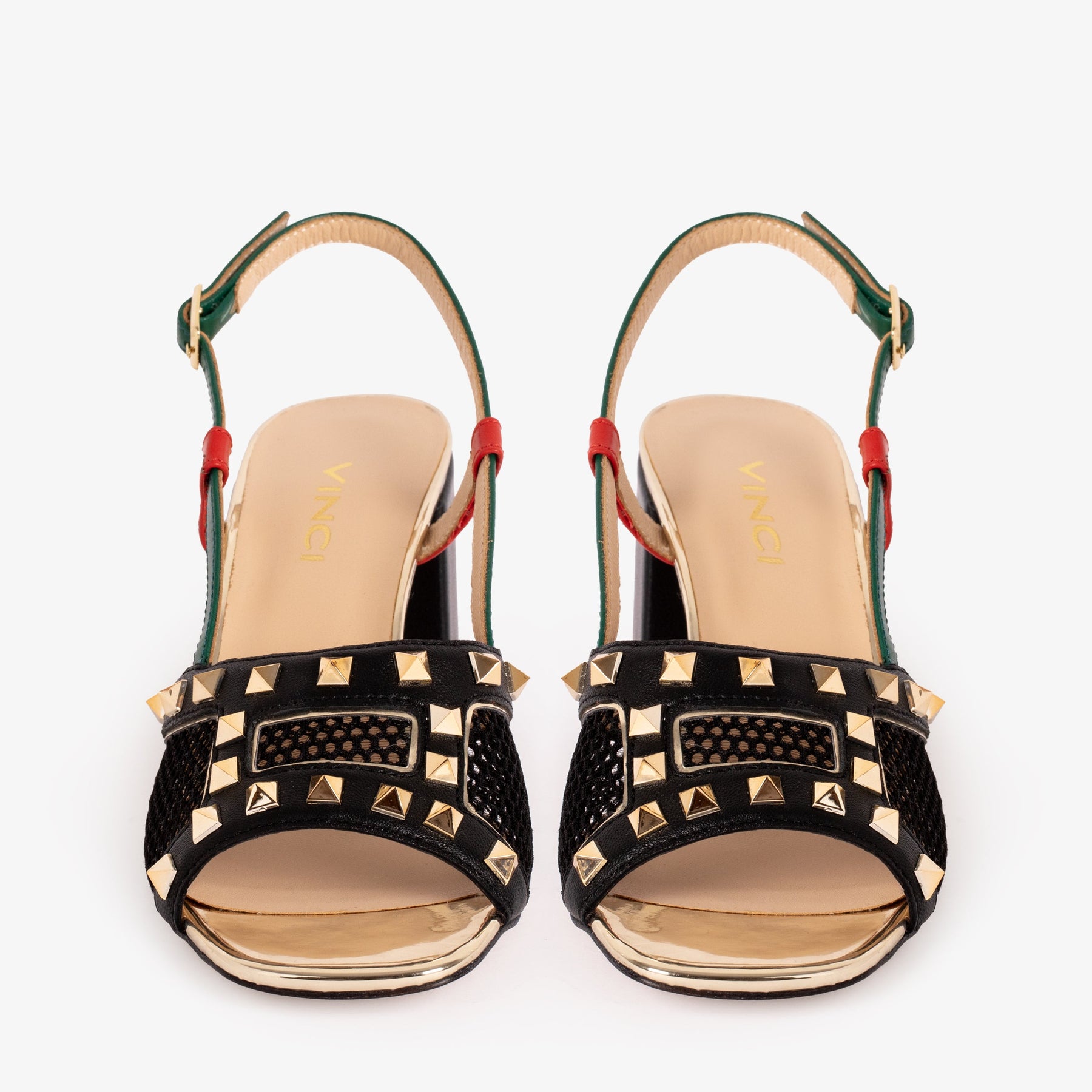 The Linea Black Leather Women Slingback Sandal - Glamourous Grace