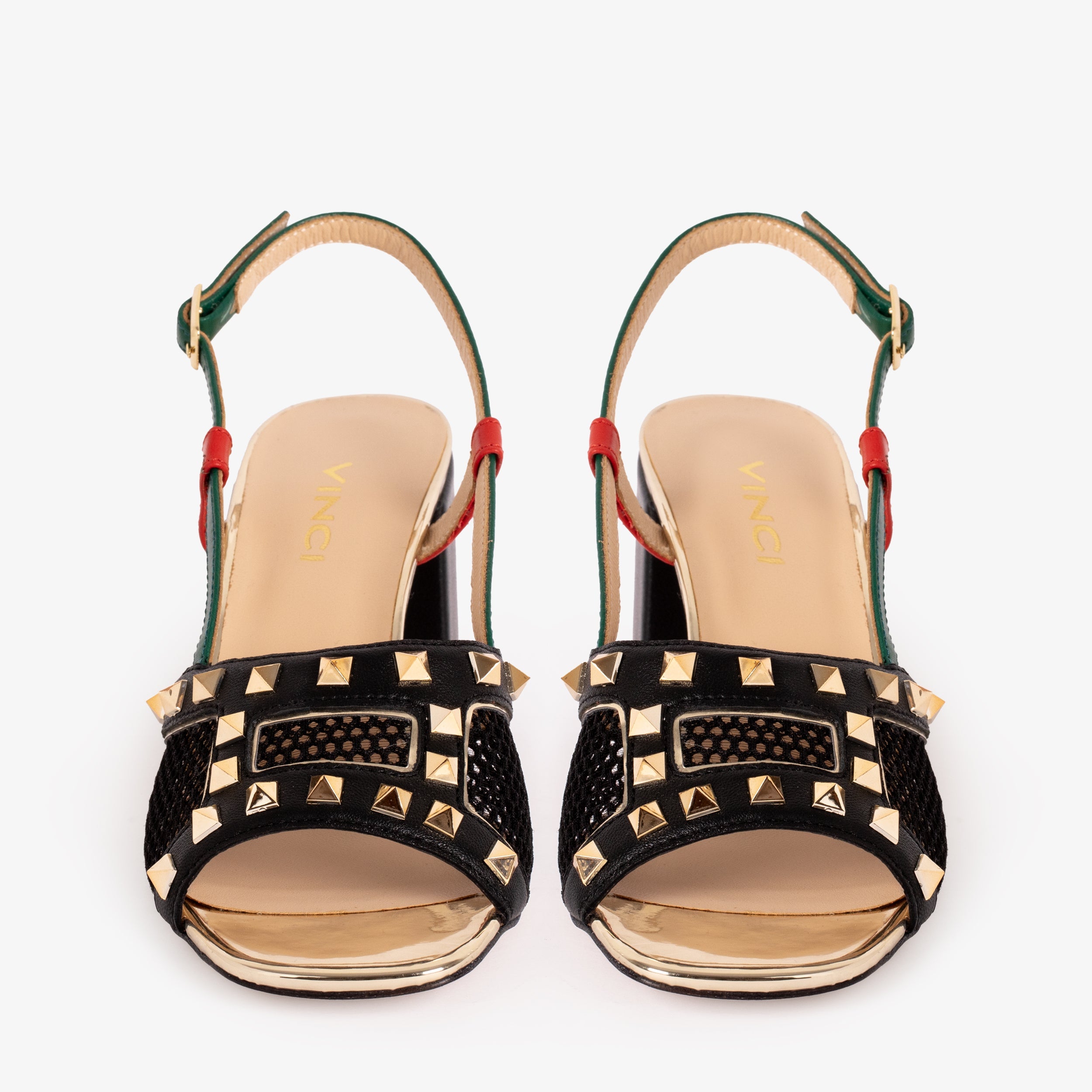 The Linea Black Leather Women Slingback Sandal - Glamourous Grace