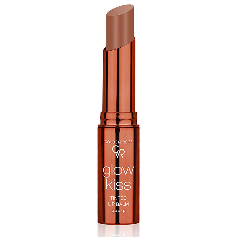 Golden Rose Glow Kiss Tinted Lip Balm: Vegan SPF 15 Moisturizing Lip Care with Shea Butter, Adds Natural Color & Sun Protection - Glamourous Grace