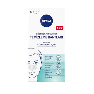 Nivea Pore Cleansing Strips - 4 Count | Deep Cleansing Face Strips for Blackhead Removal & Acne Prone Skin Care - Glamourous Grace