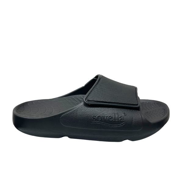 Sovella Active Recovery Sandals Men's PF Velcro Slide Black - Glamourous Grace