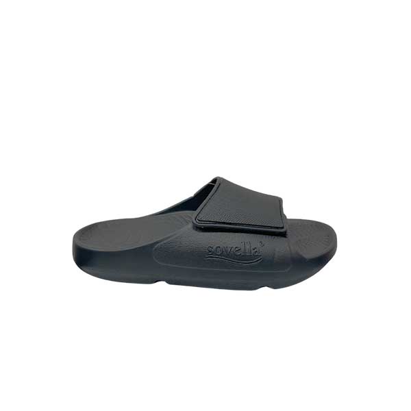 Sovella Active Recovery Sandals Men's PF Velcro Slide Dark Grey - Glamourous Grace