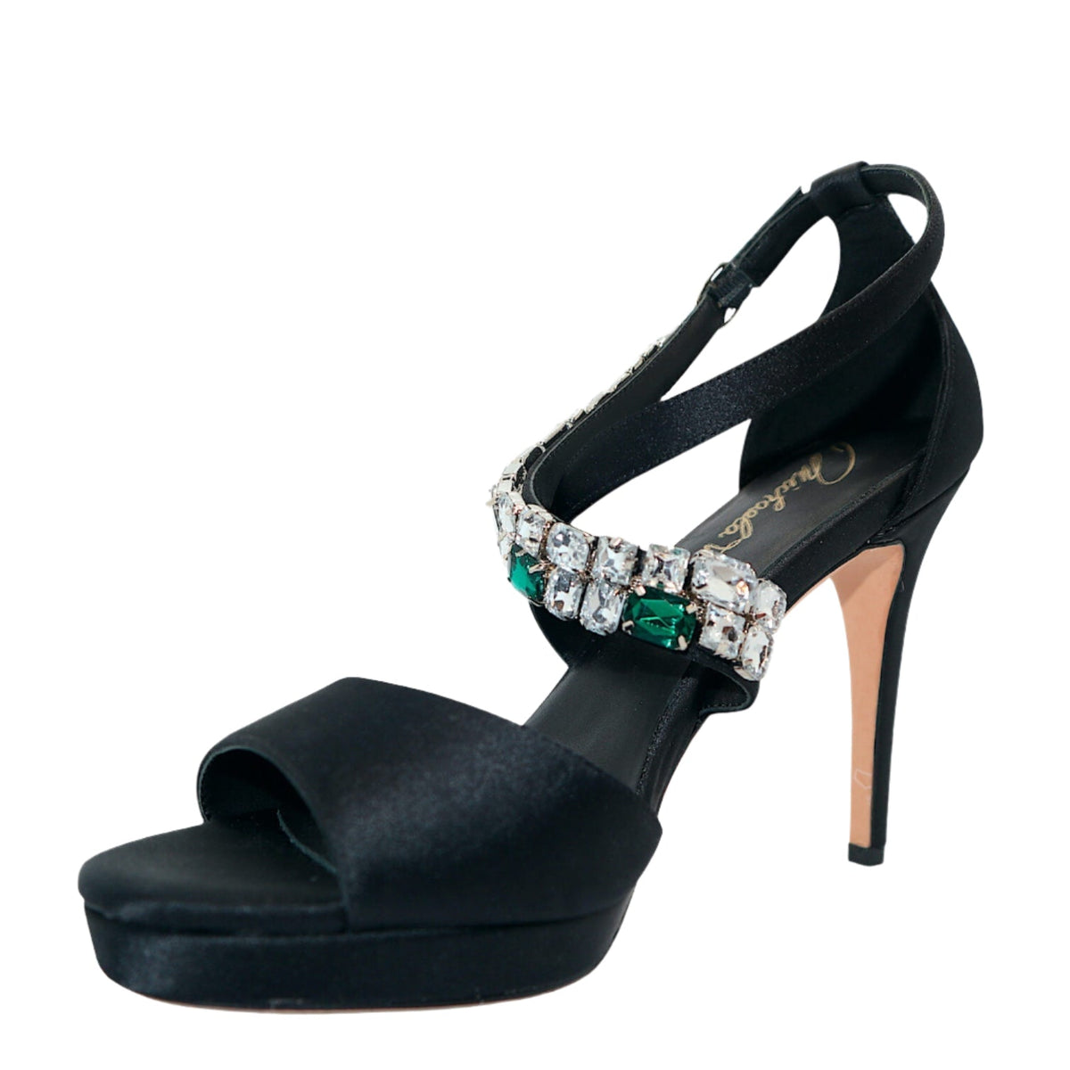Michaela V Athena Black Crystal Pumps - Glamourous Grace