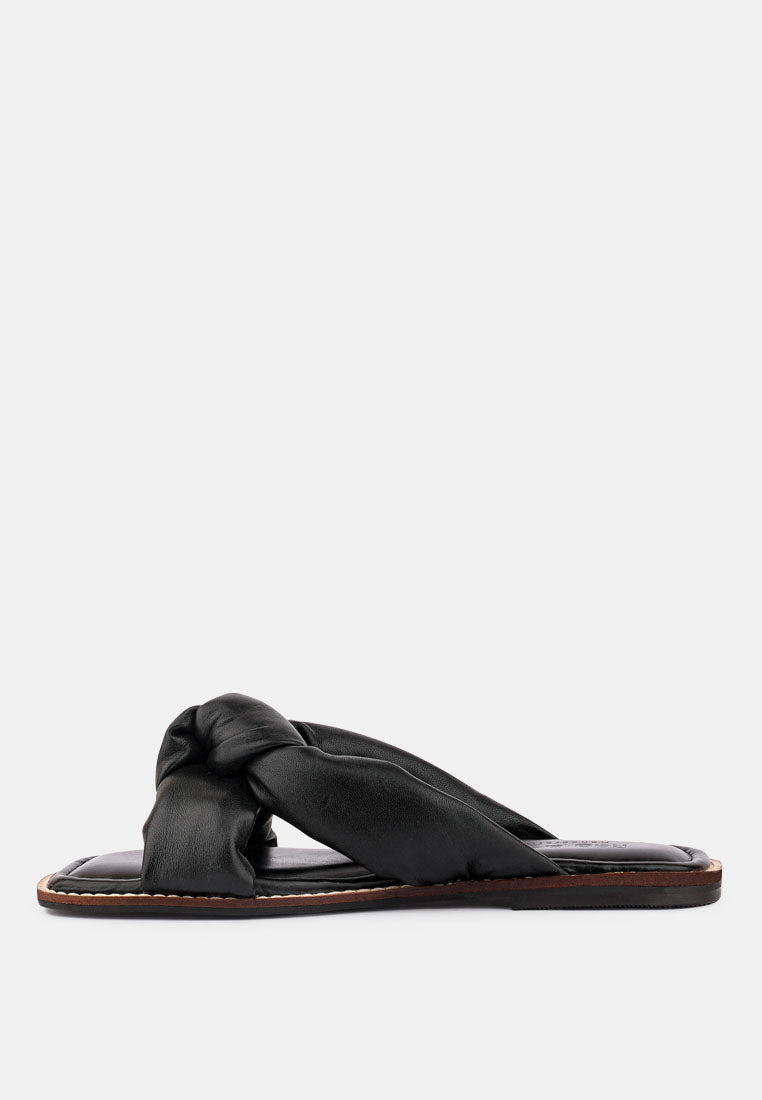 Chubs Puffy Strap Sliders Flat - Glamourous Grace