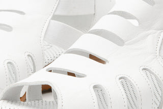 The Atina White Leather Sandal Final Sale! - Glamourous Grace