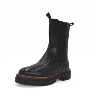 Sherry Leather Lugsole Booties - Glamourous Grace