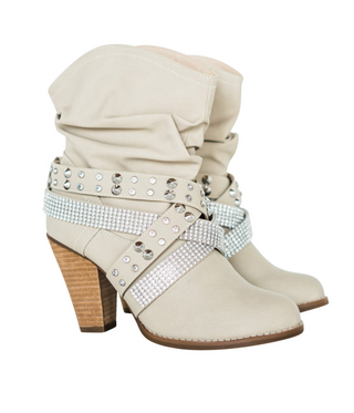 Short Change Booties in Cream - Glamourous Grace