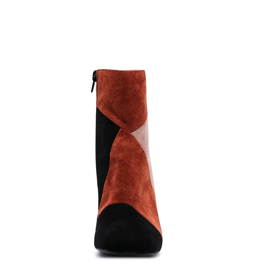 Marino Patchwork Suede Booties - Glamourous Grace