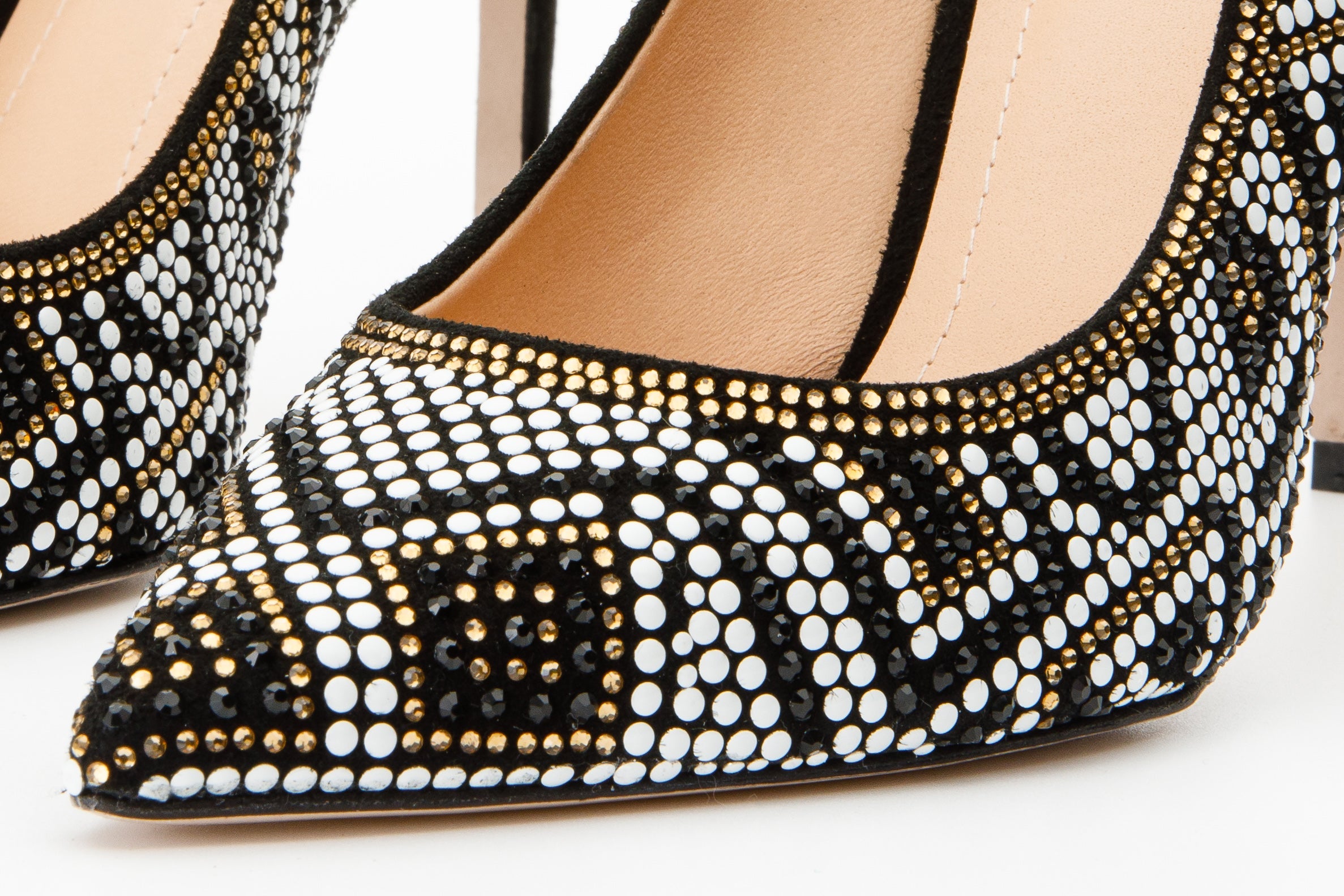 The Nampula Black Glitter Leather Pump Women Shoe - Glamourous Grace
