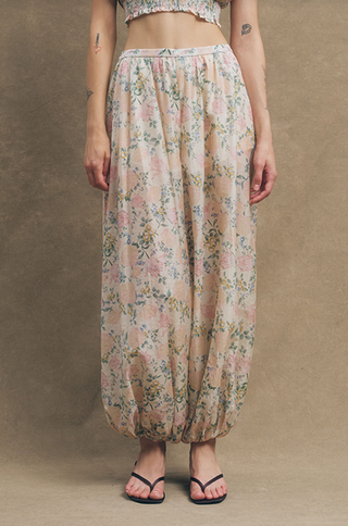 Talia Vintage Floral Print Pants - Glamourous Grace
