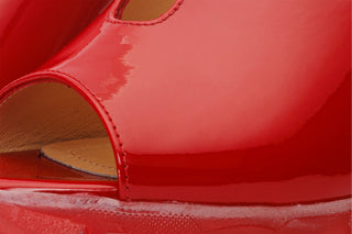 The Caratal Red Patent Leather Women Sandal - Glamourous Grace