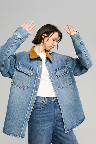 California Sunset Denim Shirt HJ902 - Glamourous Grace