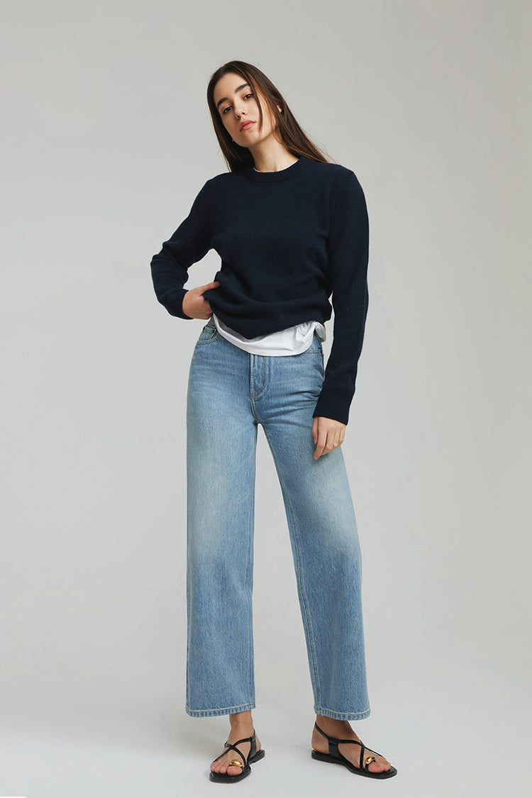 The Cityer Crop Wide Jeans HJ009 - Glamourous Grace