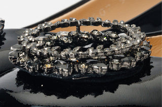 The Danish Black Patent Leather Block Heel Pump Women Shoe - Glamourous Grace