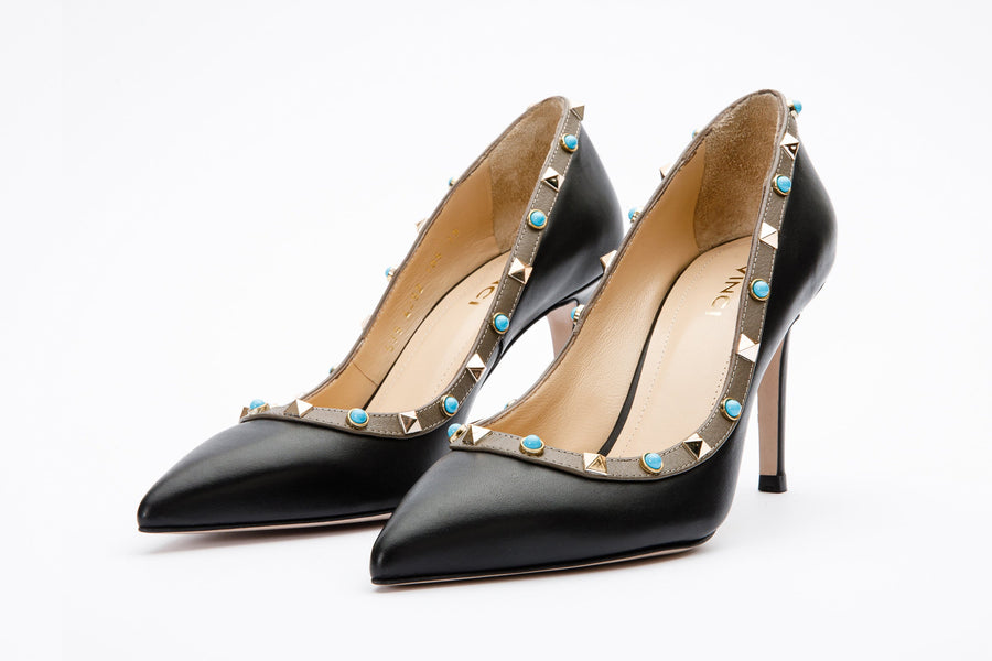 The Tikapur Black Leather Pump Women Shoe Final Sale! - Glamourous Grace