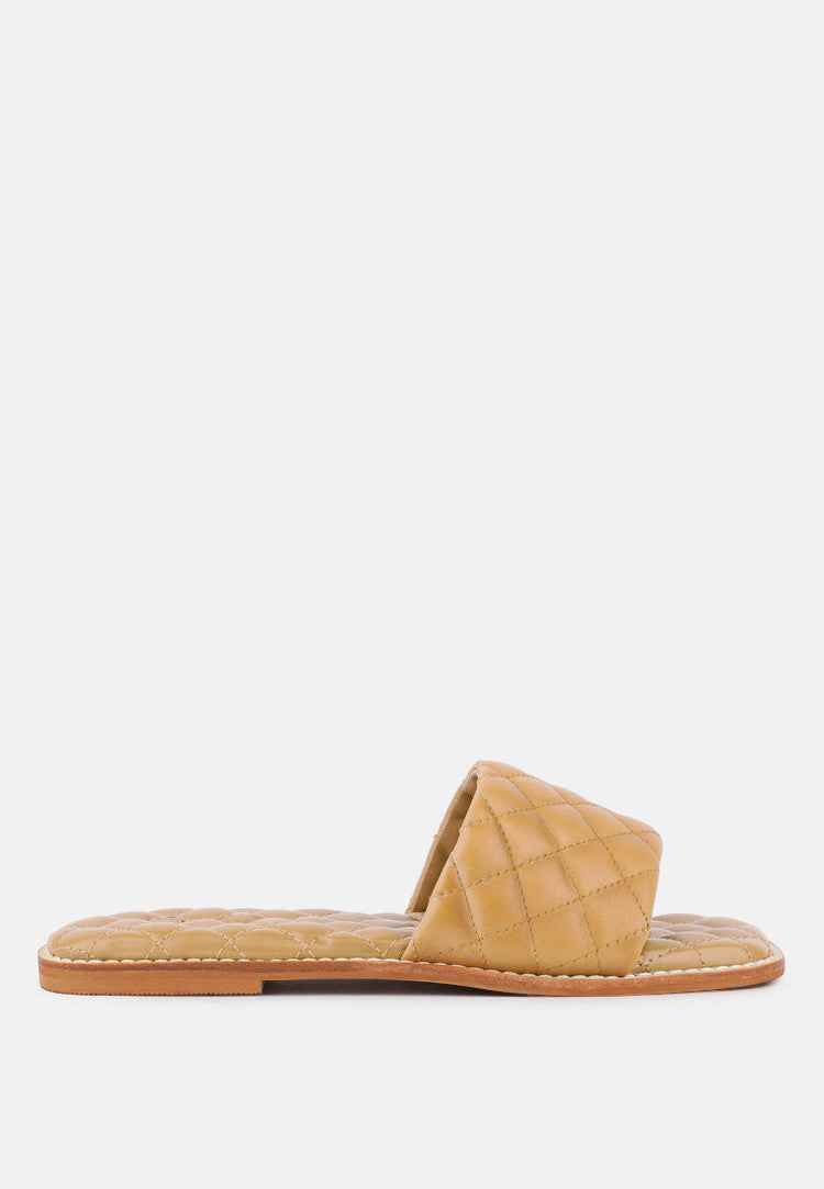 Odalta Handcrafted Quilted Summer Flats - Glamourous Grace