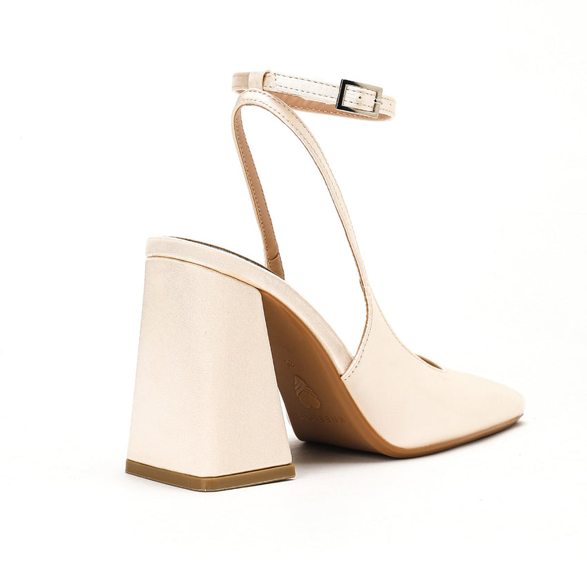 Madison -Ivory Block Heels