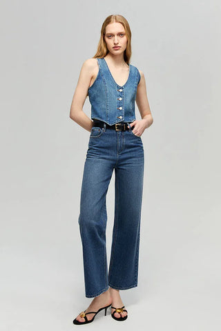 Blue Horizon Denim Vest HJ903 - Glamourous Grace