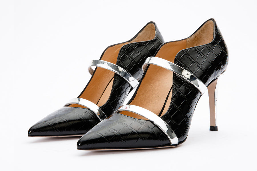 The Annapolis Black Patent Leather Pump Women Shoe - Glamourous Grace