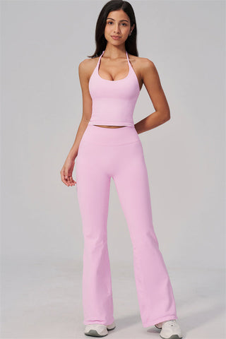 The Align Halter Tank Top Flared Leggings 2-Piece Set