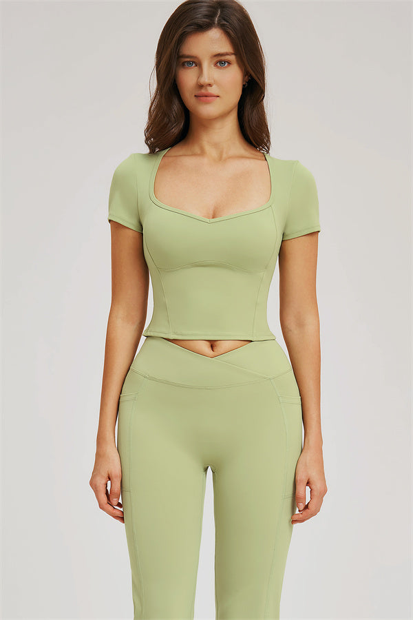 The Sizzle T-shirt Flared Leggings 2-Piece Set - Glamourous Grace