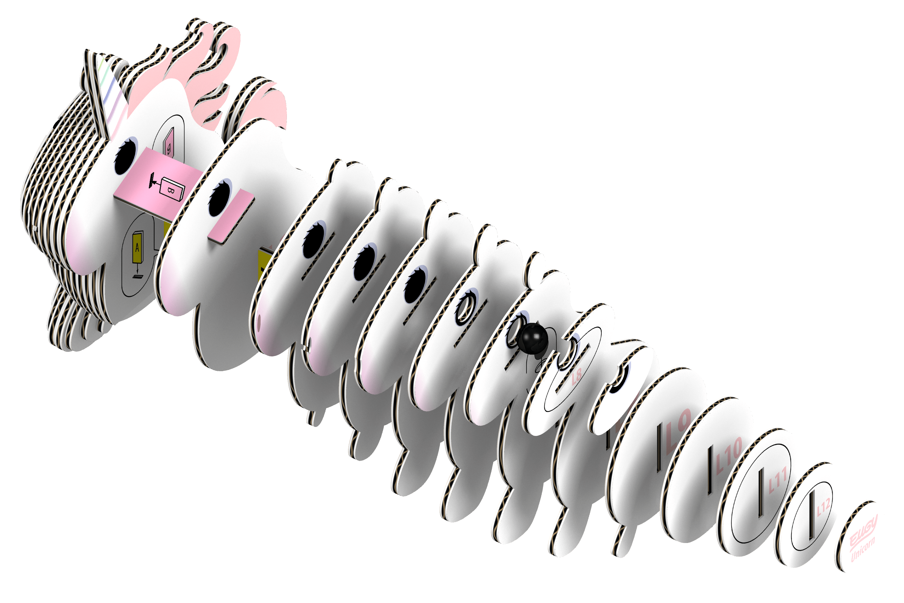 EUGY Unicorn 3D Puzzle