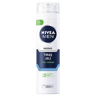 Nivea Men Sensitive Skin Shaving Gel - Alcohol Free Formula for Close, Irritation-Free Shave - Soothing Chamomile & Vitamin E - 6.76 fl oz - Glamourous Grace