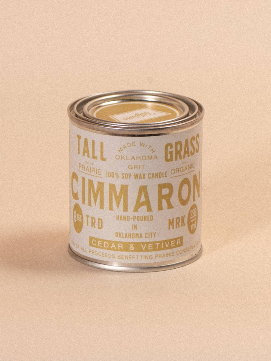Cimmaron: Cedar + Vetiver Soy Wax Candle - Glamourous Grace