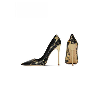 Women's Snake-Print Pointed-Toe Stiletto Heels