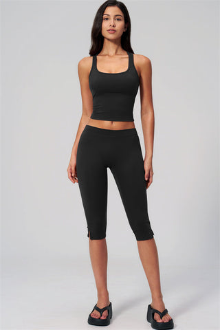 The Revive Crop Top Capri Leggings 2-Piece Set
