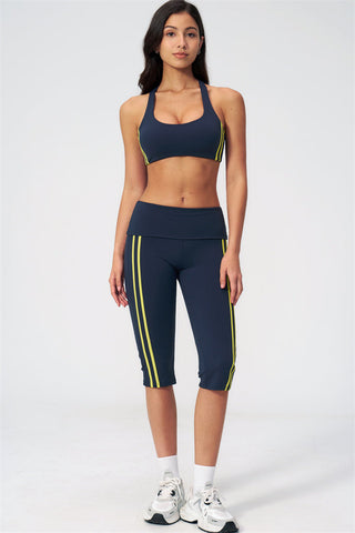 The Evoke Racerback Sports Bra Capri Leggings 2-Piece Set